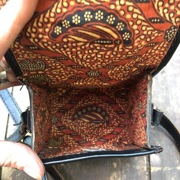 Rattan and Leather Mini Shoulder Bag - Picture 9 of 10